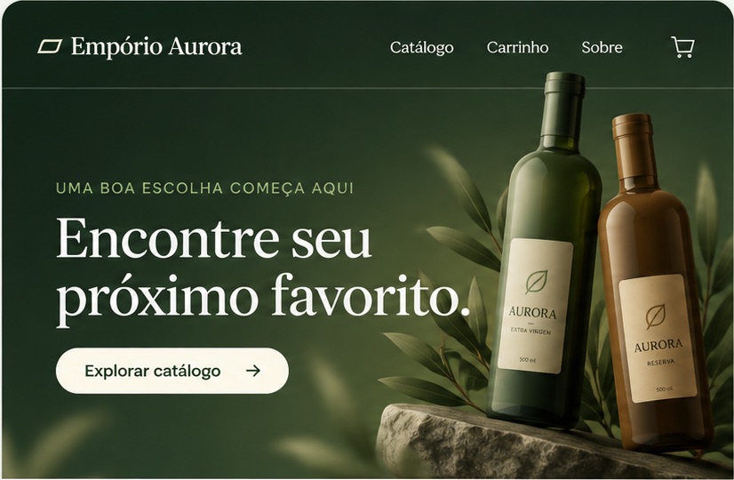 Prévia do site do Empório Aurora