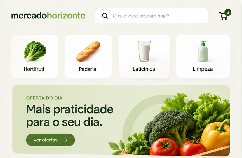 Prévia do site do Mercado Horizonte
